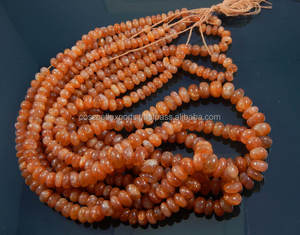 Perles naturelles en pierre de soleil naturelle, perles Oregon, diamètre de 5 à 11mm, pierres précieuses Orange - Product Image 3