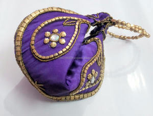 กระเป๋าคลัทช์ลูกปัดสำหรับงานแต่งงานของผู้หญิงชาวอินเดียกระเป๋าคาดเอวสุดฮอตกระเป๋าใส่เครื่องประดับของขวัญงานแฮนด์เมดกระเป๋างานเทศกาลศิลปะ - Product Image 3