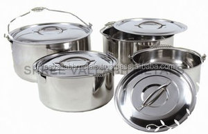 Ensemble classique écologique de 4 pièces de 12 Qt. Ensemble de casseroles en acier inoxydable par NEELKANTH / MAX FRESH - Product Image 6