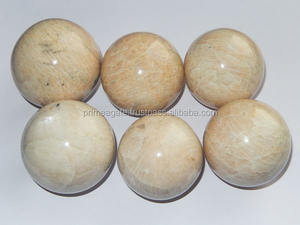 Hermosas bolas de piedra lunar en crema de piedras preciosas | Exportaciones de ágata Prime | India - Product Image 2