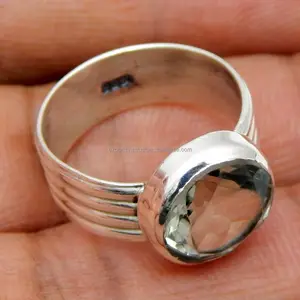 Adorável Apatita Quartz Gemstone Silver Ring 925 Sterling Silver 925 Ring Anéis De Casamento Para As Mulheres
