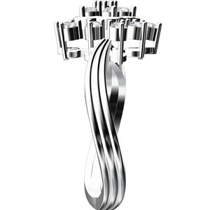 อุปกรณ์เสริมพราวของทุกคนแหวนดีไซน์ดอกไม้เพชรแท้งดงามและมีเสน่ห์ - Product Image 4