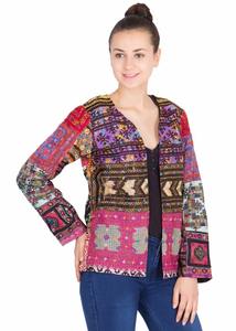 เสื้อแจ็คเก็ตปักลายแบบดั้งเดิมของชาวบันจาราสำหรับผู้หญิง เสื้อโค้ททำมือสไตล์ชาติพันธุ์สำหรับงานปาร์ตี้และเทศกาล - Product Image 5