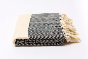 Serviettes turques classiques Pestemal à chevrons, vente en gros Hamam-Couverture-Blue Classic Collection oem à personnaliser. - Product Image 5