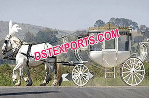 Carruaje de Buggy legendario dibujado por caballo negro Boda Carruaje de caballos cubierto negro Buggy Boda India Carruaje de caballos - Product Image 3
