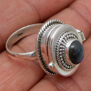 Haute qualité 925 argent Sterling Style classique bague de fiançailles de mariage Labradorite incrustation de pierres précieuses pour la fête d'anniversaire des femmes - Product Image 2