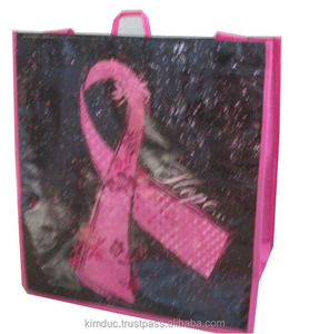 Bolsa de compras de plástico no tejido PP de 120gsm con mango de longitud de mano de impresión de huecograbado hecho en Vietnam pedidos personalizados aceptados - Product Image 2