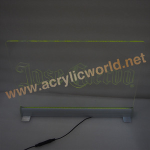 custom design led light base supplier/Crystal Glow <b>Display</b> <b>Stand</b> Poster Frames LED Lighting Sign - Product Image 3