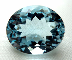 Venta caliente aguamarina corte facetado calibrado forma tamaño calidad piedra Natural azul Santa María aguamarina para hacer joyería - Product Image 1