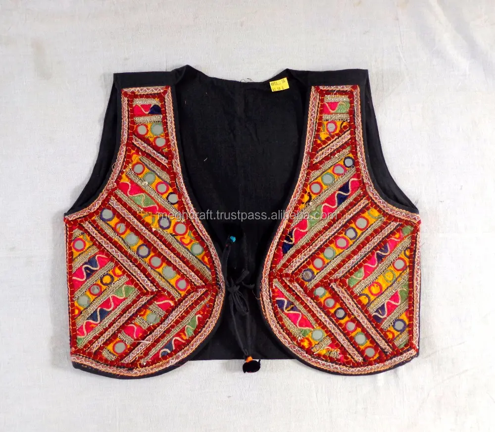Indian Handmade Kutch embroidered sleeveless jacket - wholesale women sleeveless jacket - Party wear waistcoat - jacket - koti