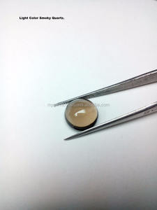 Cuarzo ahumado natural 12*12mm cabujón redondo venta al por mayor cabujón piedra preciosa Lisa suelta - Product Image 6