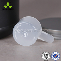 Pot cylindrique en plastique noir écologique de 5 L avec bouchon à vis pour poudre protéinée, aliments en conserve et applications chimiques