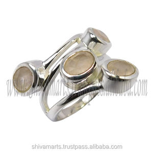 ขายดี925แหวนเงินสเตอร์ลิงประดับควอตซ์ธรรมชาติสำหรับงานแต่งงาน - Product Image 2