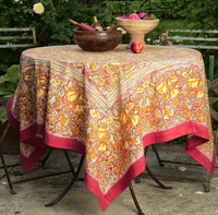 Nappe de table tissée 100 % coton imperméable grande taille Sandex Corp, design uni, tailles personnalisables, logo, 200 g/m², certifiée ISO 9001