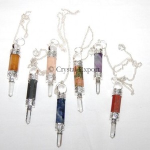 Mix Gemstone 3pcs <b>Wand</b> Pendulums - Product Image 1