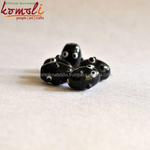 램프 작업 블랙 수제 저렴한 무라노 유리 구슬 문자 디자인 - Product Image 4
