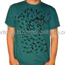 Impression numérique personnalisée col en V coton T-Shirt grande taille décontracté à manches courtes noir avec la conception vierge - Product Image 3