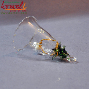 Adornos navideños de cristal soplado transparente, campana, decoración de árbol - Product Image 4