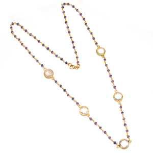 Collier en argent Sterling 925 et Quartz Rose naturel, collier de mariage à forme ronde, magnifique, bijoux pour les fournitures, vente en gros - Product Image 2