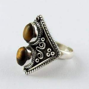 Bague en argent Sterling 925 œil de tigre à la mode, vente en gros, bijoux artisanaux en argent - Product Image 3