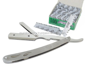 Maquinilla de Afeitar Profesional de Acero Inoxidable de Una Sola Hoja Reutilizable Incluye una Hoja Adicional - Product Image 1
