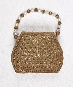 H4051 Sac à main de soirée pour femme Pochette à perles or argent Sac à main en métal pour achats en ligne Accessoire de mariée - Product Image 3