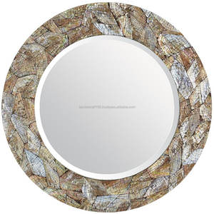 Miroir en mère de perle rond craquelé, 4 pièces de haute qualité, nouveau, meilleure vente de l'europe - Product Image 1