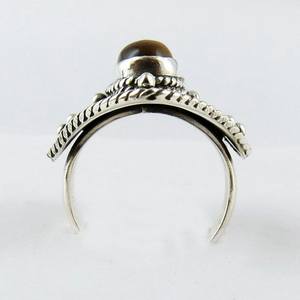 Bague en argent Sterling 925 œil de tigre à la mode, vente en gros, bijoux artisanaux en argent - Product Image 6