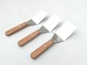 Tourne crêpes en acier inoxydable et en noyer, livraison gratuite - Product Image 2