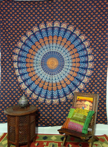 Hermoso diseño de flores Mandala tapiz para colgar en la pared - Product Image 2