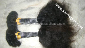 Pelo Natural sin procesar, virgen, sin enredos, rizado virgen a granel, cabello humano remy indio virgen de alta calidad - Product Image 5