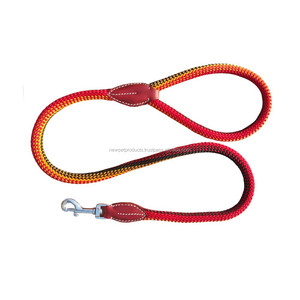 Luxury Dog Leash Wholesale Customized Logo Soft Padding Waterproof Short Genuine Strong Cotton Pet Leashes Brass Snap Hook - Product Image 6