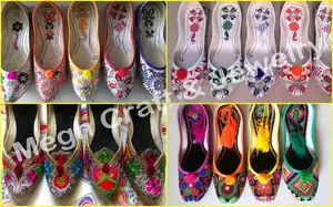 Estilo Kutchi Juti Mojari-Paquistanês khussa-handmade Indiano bordado chinelo-juti-Sapatos-Mojari Indiano Por Atacado-Khussa