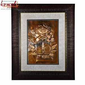 Devi Lakshmi Laxmi แผ่นทองเหลืองตกแต่งผนัง,แผ่นทองแดงตกแต่งผนังศิลปะ - Product Image 1