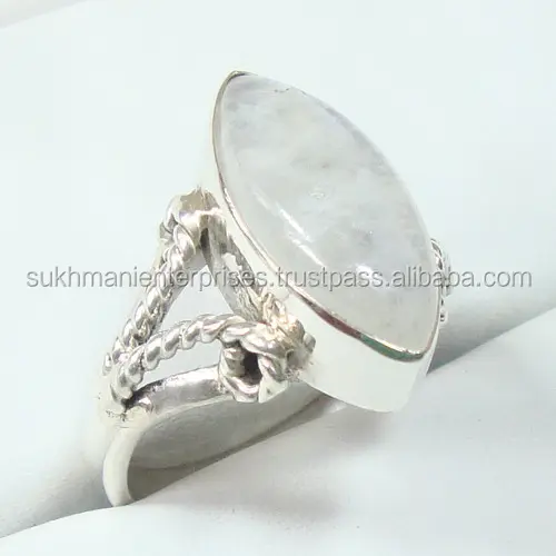 Semi Precious Natural Stone Ring Wholesale 925 Silver Jewelry