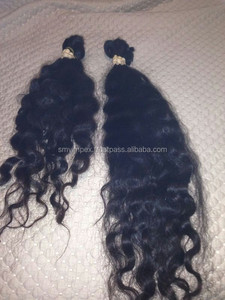 Extensiones de cabello humano indio crudo Natural suave a granel 100% 12A grado un donante pelo crudo corto Temple Hair - Product Image 4