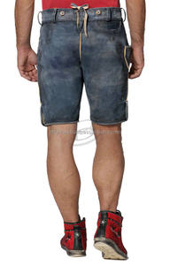 Pantalon en cuir de chèvre de haute qualité, coupe-vent, épaisseur 1,2 mm, pour hommes, costume de carnaval, Oktoberfest, Beerfest, clubs, serveur, cosplay - Product Image 4