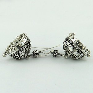 Pendientes de plata de ley 925 en forma de Jhumka, joyería de plata 925, exportación y venta al por mayor - Product Image 5