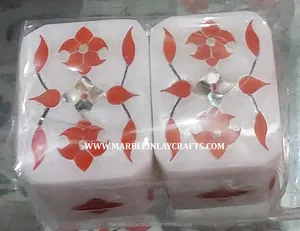 Boîtes à bijoux avec incrustation de marbre, faites à la main, jolies boîtes à bijoux décoratives - Product Image 1