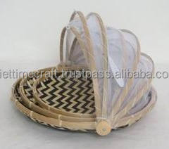 Panier à fruits en bambou du Vietnam, corbeille avec couvercle - Product Image 3