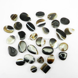 พลอยนิลลายทางธรรมชาติกึ่งมีค่า,พลอยทรงหลวม Cabochon 100 Gms แบบผสมผสาน30ชิ้น IG3770