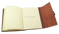 NEW ERA Carnet de notes en cuir véritable marron foncé gaufré, fait main, de haute qualité, souple, rechargeable, 120 feuilles, style vintage, pour le voyage