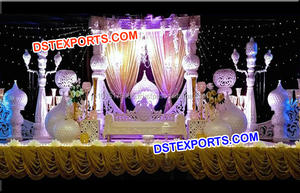 Elegante Escenario de Boda Estilo Bollywood Maharani, Jodha Akbar Mughal, Fibra de Vidrio Ligera, Tamaño Personalizado para Bodas - Product Image 5