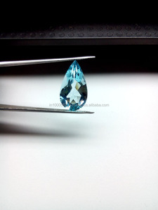 Verre synthétique Topaze bleu ciel Pierre de coupe normale - Product Image 6