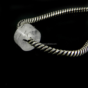 Perles en pierre précieuse naturelle à gros trous, perles de carrelage noir, Quartz 14x8x5mm, à pneus lisses, IG0188 - Product Image 5