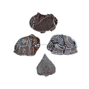 Blocs d'impression en bois de mélange faits à la main pour l'impression de toile blocs en bois en gros naturels - Product Image 1