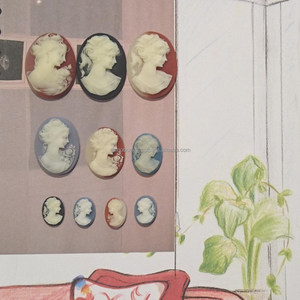 Las cuentas ornamentales de camafeos de plástico de moda para mujer más vendidas a un precio razonable para la fabricación de joyas cuentas sueltas - Product Image 1