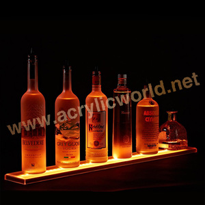 Clear High Quality Eco-friendly Acrylic Wine Bottle Holder with Customized Color Wine Display Counter - Product Image 3