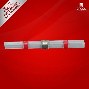 BHC501 10 Pièces À Sertir Thermorétractables et Manchons À Souder Connecteurs Bout À Bout pour 0,5-1,0mm Câble Transparent Rouge Lenght-40 mm - Product Image 3