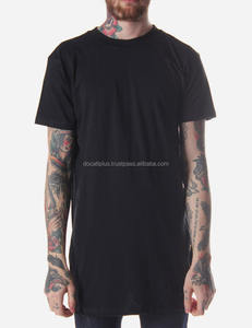 เสื้อยืดยาวสีดำเสื้อยืดสตรีทแขนสั้นเสื้อยืดทรงสูงสั่งทำ - Product Image 4